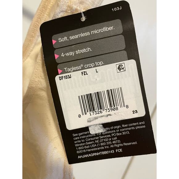 Bali Comfort Revolution Cream Bra unpadded wireless seamless Large 38-40 B-DD - Picture 4 of 6